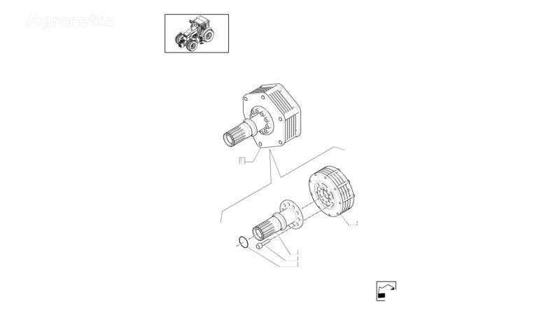 New Holland 47127442 eje de toma de fuerza para New Holland T6010 T6090 T6070  tractor de ruedas