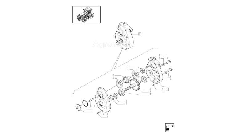 New Holland T6010 T6070 Wa∏ek przegubowy 5196253 5196253 power take off shaft for New Holland T6010 T6070 wheel tractor - Agroline
