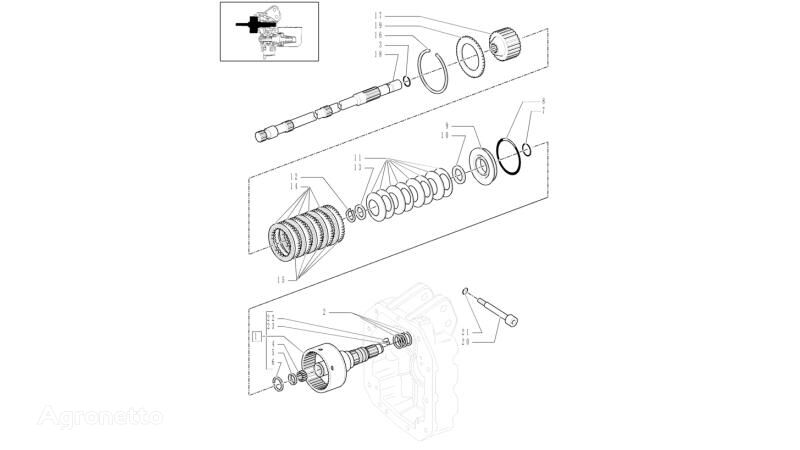 شفت اولیه 87305531 برای تراکتور چرخ دار New Holland T6010 T6090