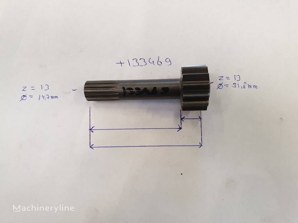 вал первичный VTS SUNGEAR 13T 13T L= 87,5mm 6643001850 для экскаватора