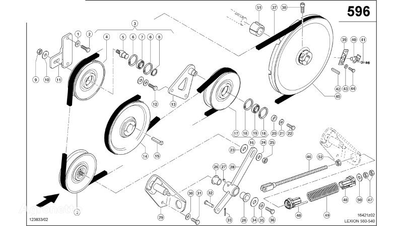 0007499031 pulley for Claas Lexion 560 grain harvester