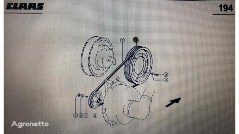 poulie 000 pour moissonneuse-batteuse Claas Mega 370-340