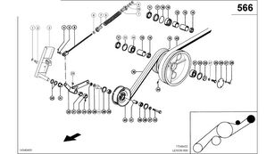 řemenice Claas Lexion 600 KOŁO PASOWE  0006285490 (Napęd przyrządu żniwnego, be pro sklízecí mlátičku Claas Lexion 600