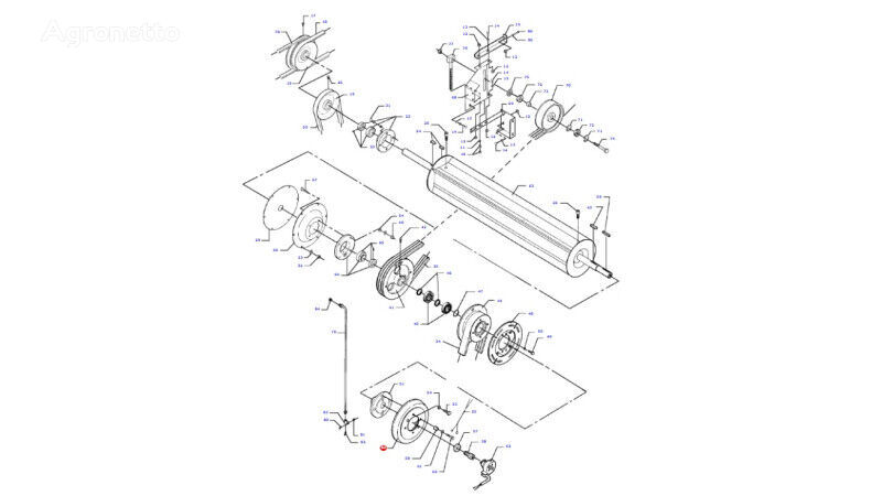 poulie Massey Ferguson napędu ślimaka D28384036 pour moissonneuse-batteuse Massey Ferguson MF 30