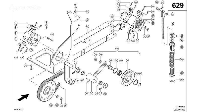 0007240311 Pumpenantrieb für Claas Lexion 600  Getreideernter