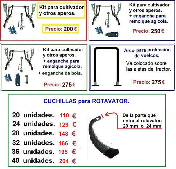 وصلة الربط للمعدات المعلقة Aperos para tractores 1 لـ جرار بعجلات