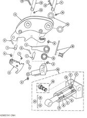 sukabinimo įrenginys kabinamąjai įrangai Case 429657A1 429657A1 ekskavatoriaus Case CX160B CX180B