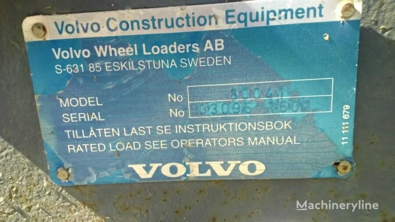 FORKS HOLDER PLATE 80041 enganche rápido para Volvo L50E cargadora de ruedas