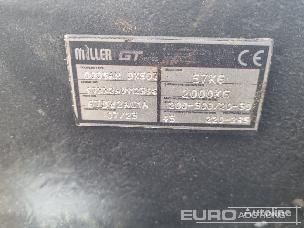 engate rápido Miller 2023 Miller Hydraulic Twin Lock QH 45mm Pin to suit 4-6 Ton Exca