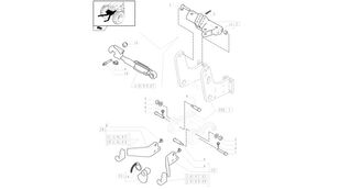 attache rapide New Holland T6010 Ramię 5196433 pour tracteur à roues New Holland T6010