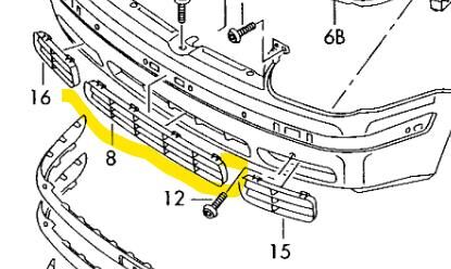1J0853677D radiator grille for Volkswagen Golf IV Variant (1J5)(1999->) car for sale | Autoline IE 1J0853677D radiator grille for Volkswagen Golf IV Variant (1J5)(1999->) car - Autoline