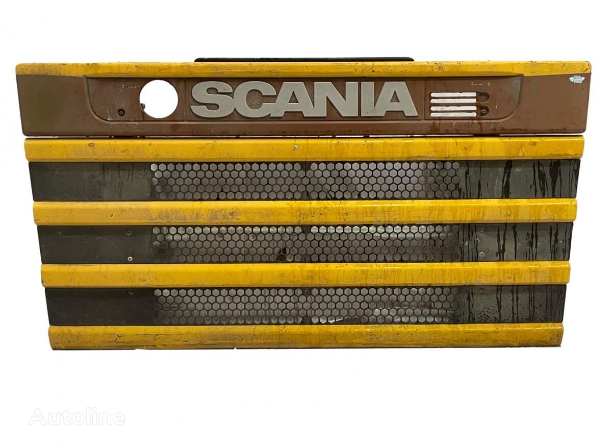 Grilă frontală radiator grille for Scania cu dungi galbene și plasă hexagonală truck