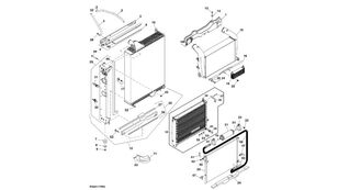 radiatoriaus grotelės ratinio traktoriaus John Deere 8345R