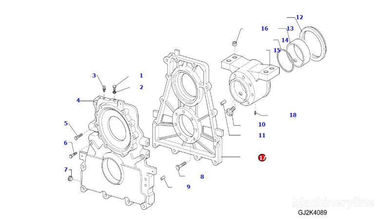 Gandar belakang 42T-23-H0P49 untuk wheel loader Komatsu WA100 - Machineryline