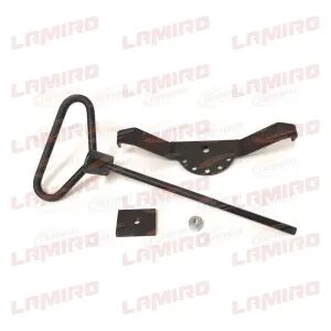 Mercedes-Benz NICKEL-PLATED SPARE WHEEL BRACKET rear-view mirror for Mercedes-Benz AXOR MP1 / ATEGO 18T (1998-2004) truck