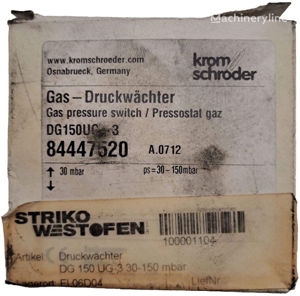 مرحل Kromschröder DG150UG3 لـ المعدات الصناعية - Machineryline