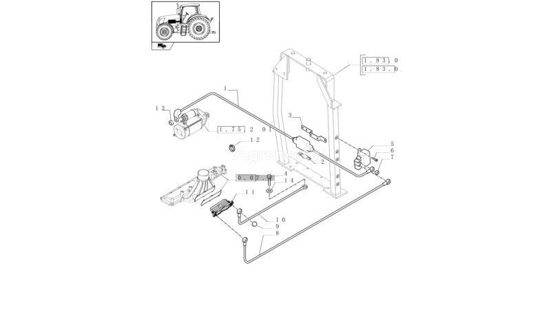 New Holland T6010 T6070 Przekaźnik 12v, high current 82022813 82022813 relejs paredzēts New Holland T6010 T6070 riteņtraktora