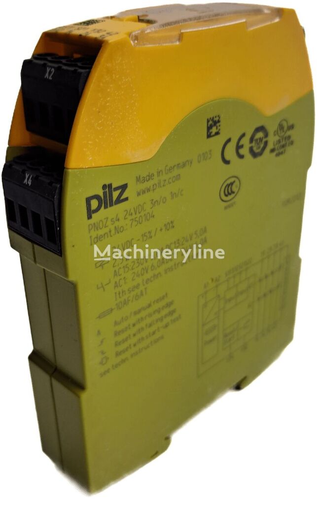 Pilz PNOZ s4 24VDC 3 n/o 1 n/c 750104 relejs paredzēts rūpniecības aprīkojuma - Machineryline