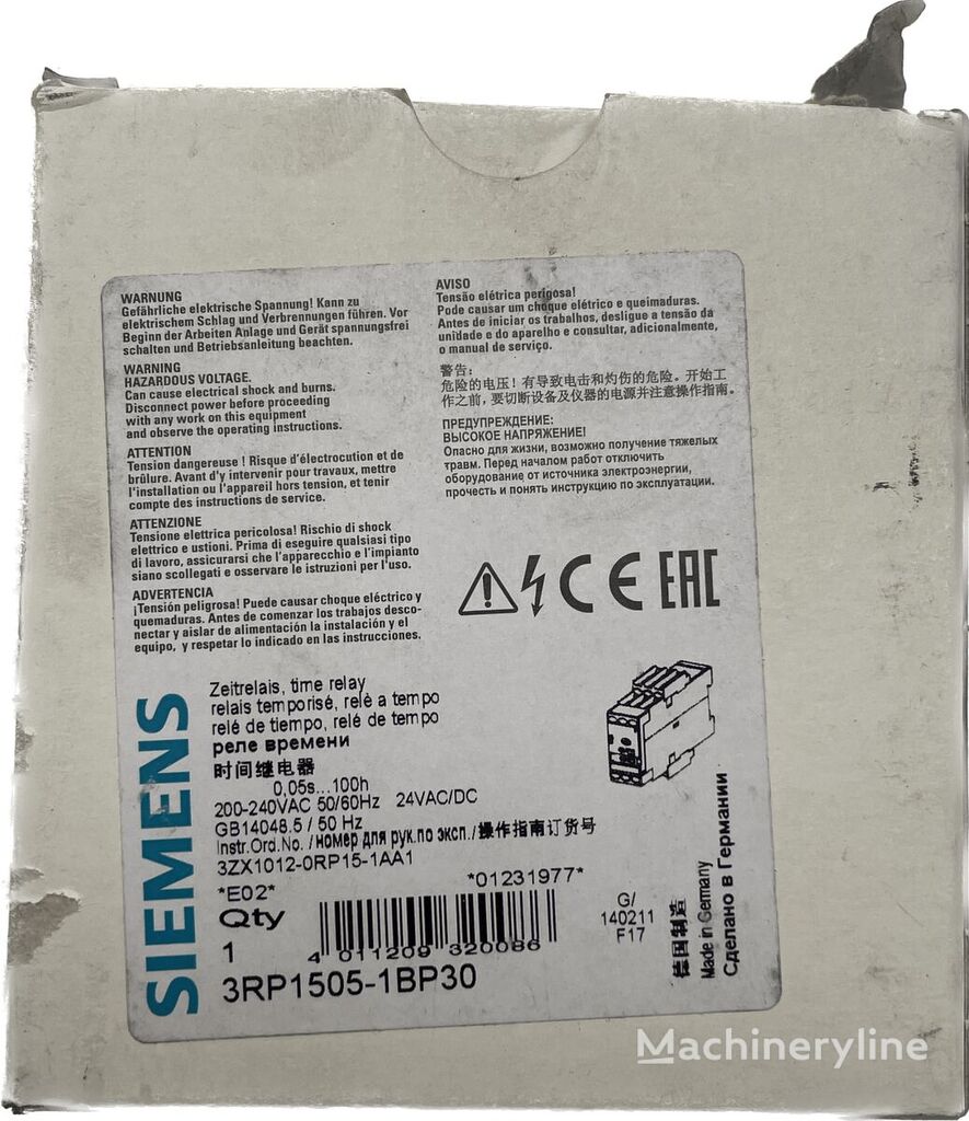 teollisuuskone Siemens 3RP1505-1BP30 rele