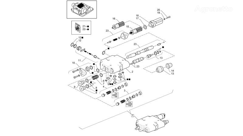 5190977 Reparatursatz für New Holland T6010 T6090 T6070  Radtraktor - Agronetto