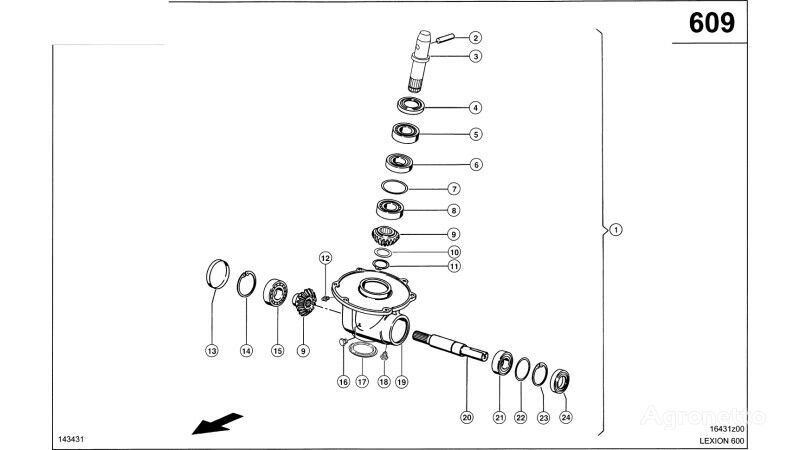 ремкомплект Claas Lexion 600 ZESTAW KÓŁ STOŻK.  0007927170 (Dolna przekładnia kąto 0007927170 для зерноуборочного комбайна Claas Lexion 600