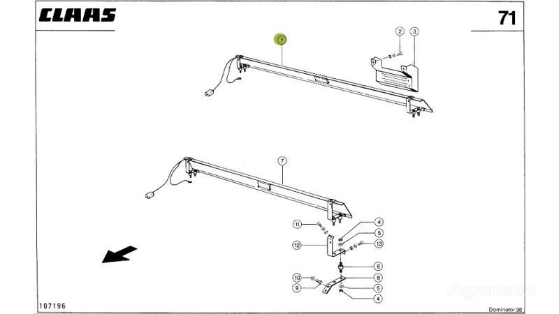 capteur 0006082434 pour moissonneuse-batteuse Claas Dominator