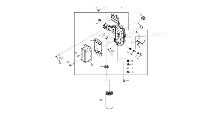 Sensor RE537640 para trator de lagartas John Deere 9470RX - Agronetto
