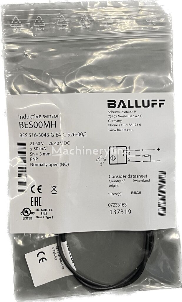 датчик Balluff BES 516-3048-G-E4-C-S26-00 для промышленного оборудования