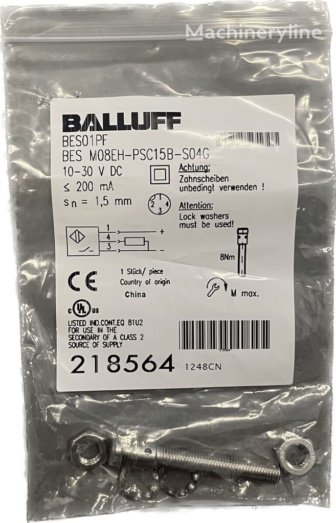 Balluff BES M08EH-PSC15B-S04 sensor for industrial equipment