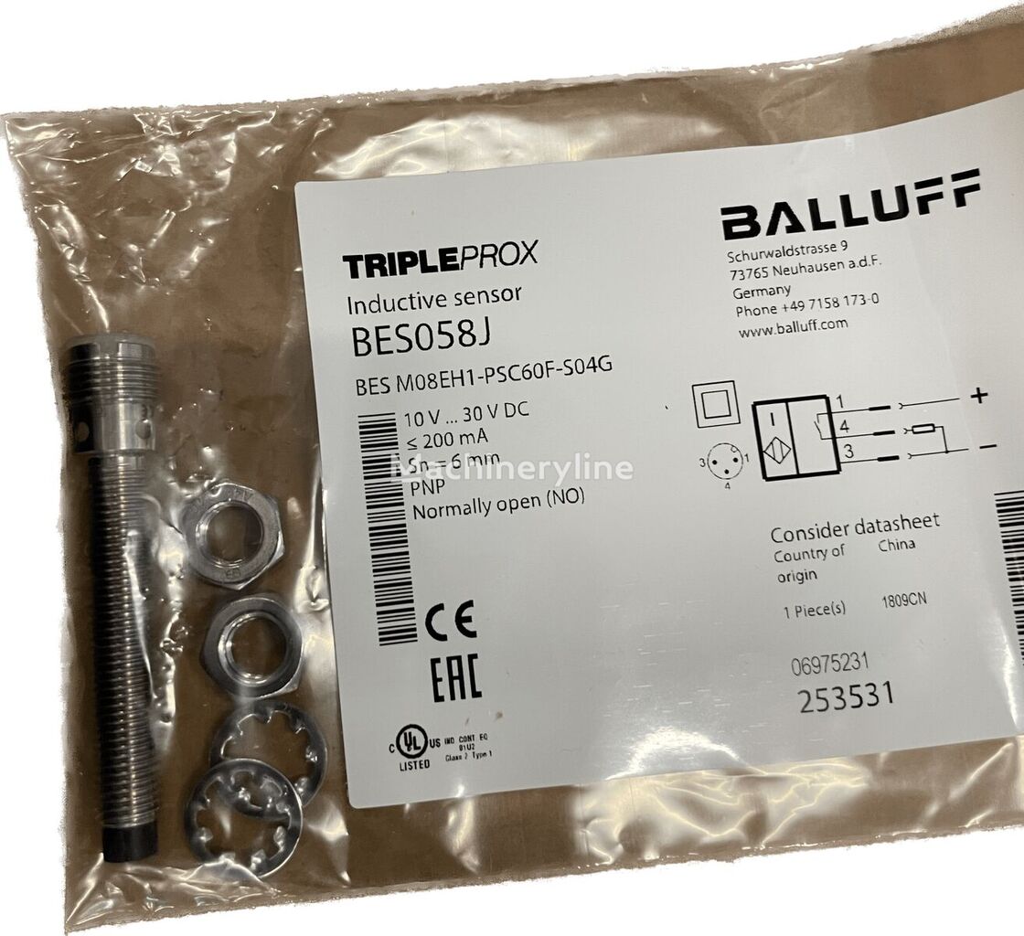 Balluff BES M08EH1-PSC60F-S0 sensor para maquinaria industrial