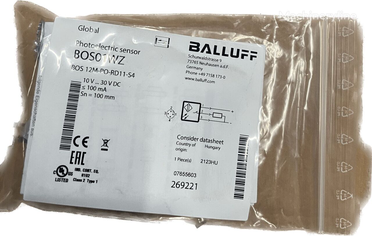 Balluff BOS 12M-PO-RD11-S4 Lichttaster Sensor für Industriemaschinen