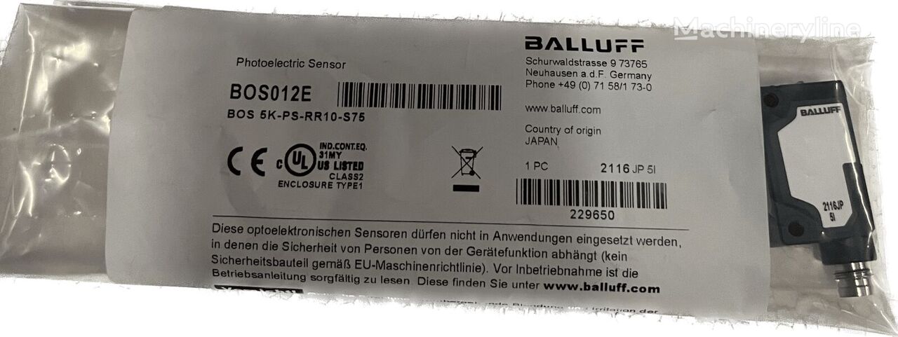 Balluff BOS 5K-PS-RR10-S75 sensor voor industriële machines