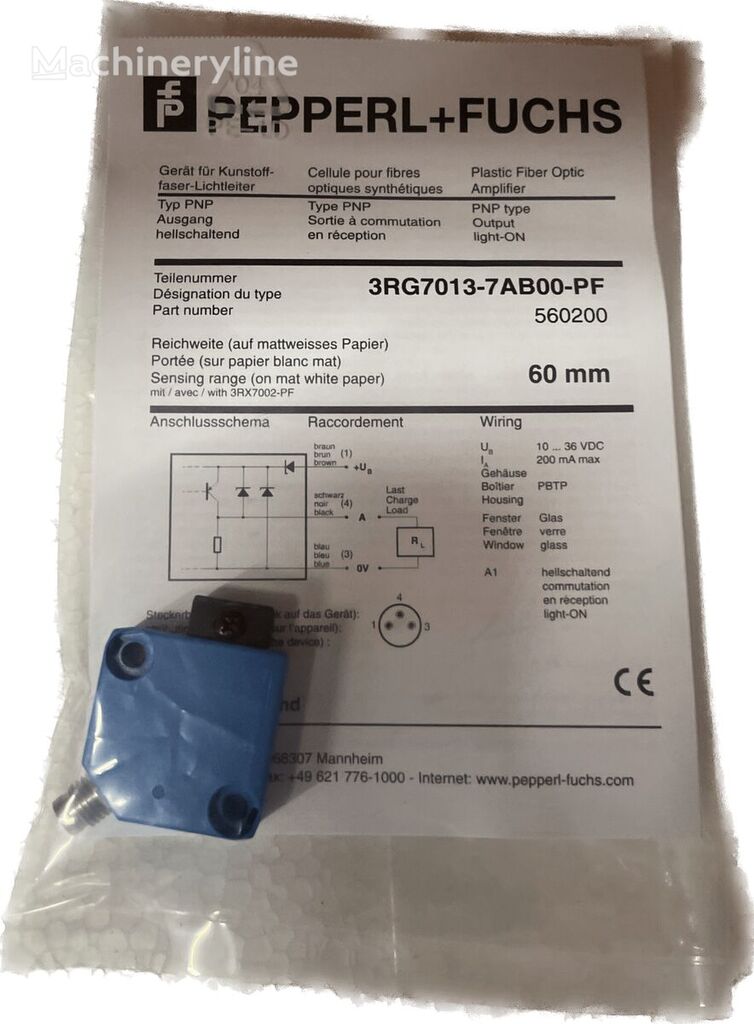 Pepperl+Fuchs 3RG7013-7AB00-PF Lichtleitersensor for industrial equipment