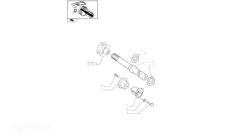 New Holland 27t 910.5mm 5198600 árbol para New Holland T6010 T6090 T6070 tractor de ruedas