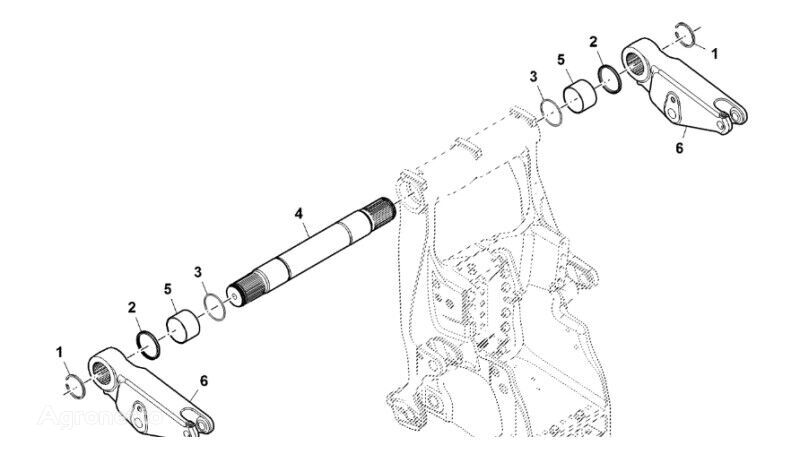 wahliwy (Osprzęt tylni i Drawbar) R543758 Welle für John Deere  9470RX  Raupentraktor