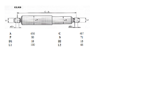 amortisseur Volvo SABO ITALY F10,F12,F16,FL10,FL12,FL16 890725 pour camion