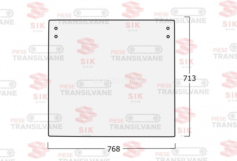 Caterpillar 6C-9053 side window for Caterpillar 318 320  excavator - Machineryline