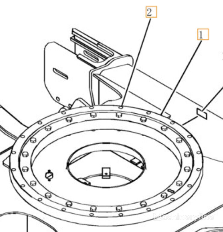 couronne d'orientation Case 72171550 72171550 pour mini-pelle New Holland E40.2SR E50 E50.2SR E50BSR E50B E45B E55B