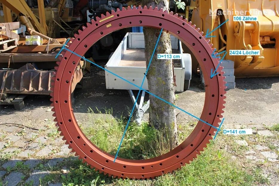 couronne d'orientation Coroană de Rotire Excavator pour matériel de TP Doosan DX140LC, 106 Dinți, 24/24 Găuri, D=113 cm, D=141 cm