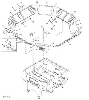 John Deere leikkuupuimuri Panel AH212460 varaosat