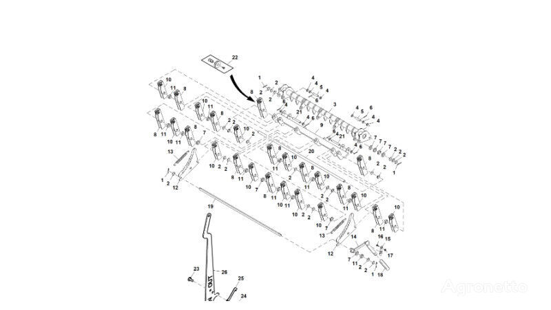 Zespół bloku krótkiego  DC215821 spare parts for John Deere   960  baler