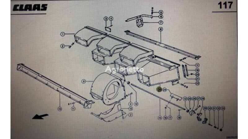 Claas Kanał dmuchawy Mega 370-340 Nr kat. 000 647 131 1 Nr kat