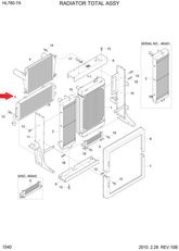 Радиатор трансмиссии 11LH-30340 Hyundai 11LH-30340 для фронтального погрузчика Hyundai HL780