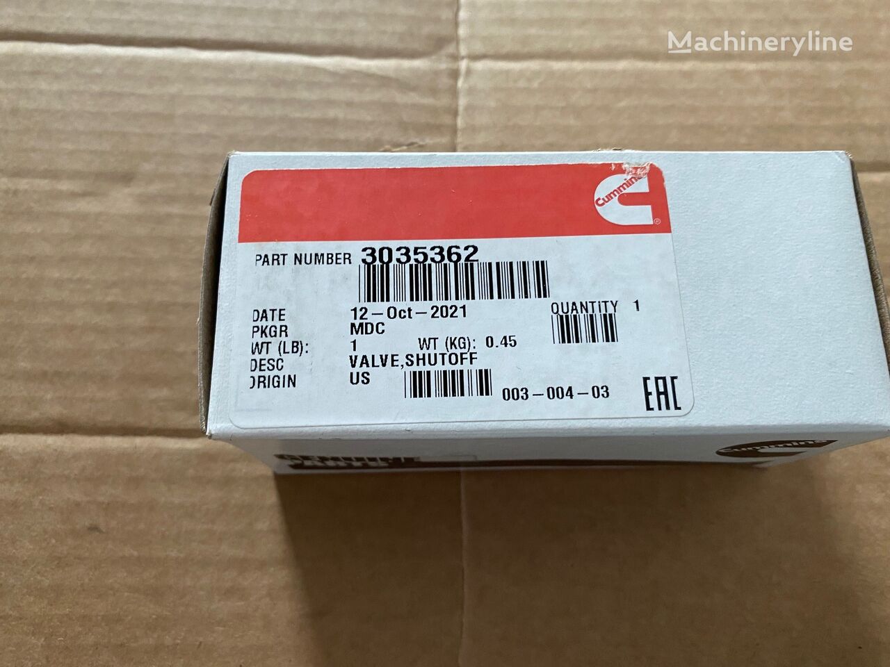 3035362 Cummins Valve O&K Terex 1477347 4017505 535-1364 3035362 для экскаватора