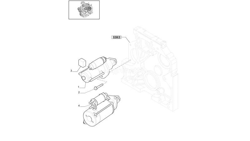 New Holland 12v, 4.2kw 84151331 starter for New Holland T6010 T6090 T6070 wheel tractor