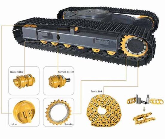 Cale de rulare excavator oruga de acero para New Holland E130 E160