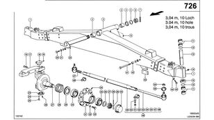 fuso a snodo 0007686530 per mietitrebbia per grano Claas Lexion 580