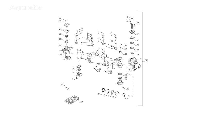 posūkio guolis 87674593 ratinio traktoriaus New Holland T6090 T6070