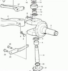 1070103 mangueta de dirección para Volvo FL 618 Intercooler 180/210/220/250 (1992->2002) camión