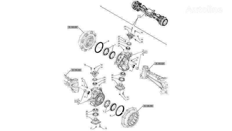 кулак поворотный New Holland T6070 Zwrotnica 47912955 47912955 для трактора колесного New Holland T6070